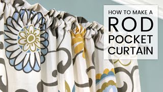 Easy DIY Curtains  How to Make a Rod Pocket Curtain [upl. by Andreana723]