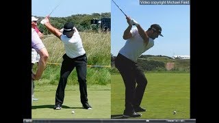 Jon Rahm golf swing  Long Iron faceon amp downtheline July 2017 [upl. by Meadows891]