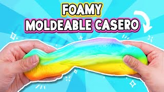 CÓMO HACER FOAMY MOLDEABLE CASERO 🌈 Craftingeek [upl. by Reffotsirhc]