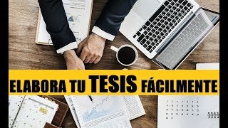 CÓMO HACER UNA TESIS FÁCILMENTE  ESTRUCTURA [upl. by Lavella]