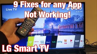 LG Smart TV App is Not Working 9 FIXES Netflix Prime Video Sling Hulu YouTube Disney etc [upl. by Schmitz721]