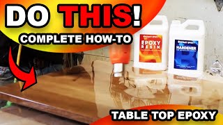 How to Apply Table Top Epoxy Resin for Beginners STEPBYSTEP [upl. by Notpmah330]