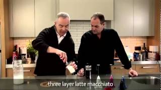 aerolatte  milk frother makes three layer caffè latte macchiato [upl. by Tips50]