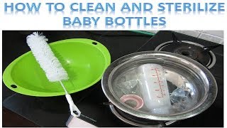 How to Clean and Sterilize Baby Bottles  Home  Tips [upl. by Anaitak714]