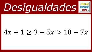 DESIGUALDAD LINEAL CON TRES MIEMBROS  Ejercicio 4 [upl. by Svirad]