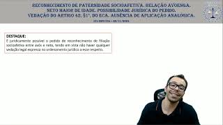 STJ INFO 834 paternidade socioafetiva e adoção [upl. by Sungam]