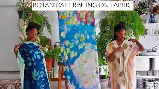 Botanical Printing on Fabric  EcoPrinting Silk Painting and Cyanotypes [upl. by Uni498]