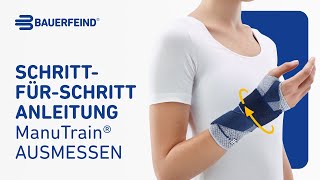 Messanleitung ManuTrain Handgelenkbandage mit individuell einstellbarem Stabilisierungsgrad [upl. by Iorgo717]