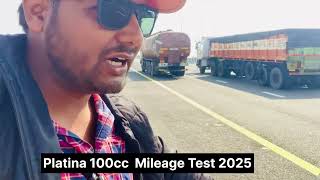 Platina 100cc Mileage Test  कितना माइलेज [upl. by Annahs447]