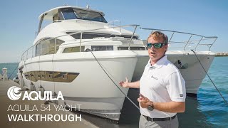 Aquila 54  Full InDepth Walkthrough  Yacht Power Catamaran [upl. by Radcliffe]