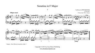 Beethoven  Sonatina in F Major Anh 5 12 [upl. by Killion]