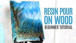 Resin Pour on Wood  Beginner Tutorial [upl. by Atiuqad]