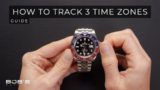 Rolex GMTMaster II Setup – How to Track 3 Time Zones  Bobs Watches [upl. by Storm]