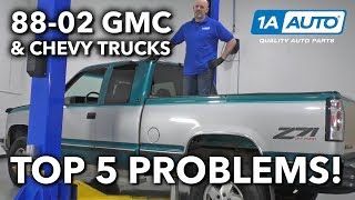 Top 5 Problems GMC Chevy Truck 4th Generation 198802 [upl. by Rodmun]