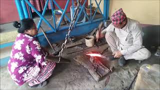 Making Kukri in Primitive Method  Exclusively only  KHHI nepal The Khukuri House [upl. by Appel]