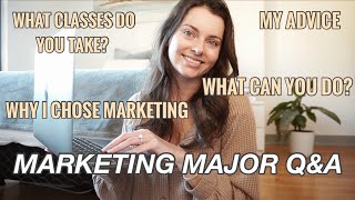 ADVICE FROM A MARKETING MAJOR GRAD  Why I Chose Marketing What Can You Do Classes  Marketing QampA [upl. by Enelyak434]