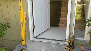 Jeld Wen Front Door Installation  Really crappy products and craftsmanship PART 1 [upl. by Aiotal]