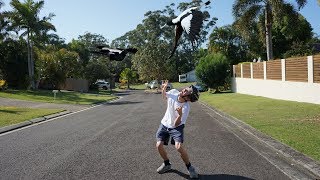 MAGPIES ATTACKED US  the swooping magpie challenge [upl. by Clayborn]