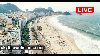 🇧🇷 Live Webcam from Rio de Janeiro  Brazil  Copacabana Cam [upl. by Nellak]