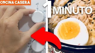 Cómo COCER un HUEVO DURO al MICROONDAS en 1 MINUTO [upl. by Anatolio]