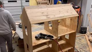 Custom Wooden Doll House Timelapse [upl. by Rolfston]