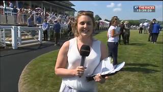 Hayley Moore  At The Races presenter amazingly catches loose horse [upl. by Dis]