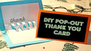 DIY Easy Popout Thank you Card [upl. by Ulick]