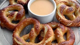 Soft Pretzels With Cheddar Cheese Sauce [upl. by Codel]