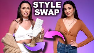 Twin Sisters Swap Outfits  Merrell Twins [upl. by Yahsram]