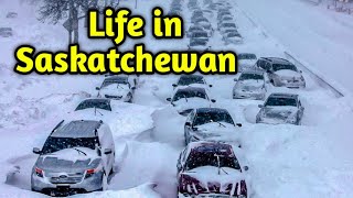 Life in Saskatchewan Canada  Heavy snow storm in Saskatoon [upl. by Aliuqa376]