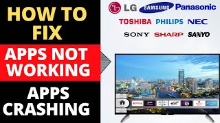 how to fix crashing app or app not working on any smart tv [upl. by Neel757]