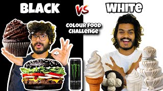 BLACK AND WHITE FOOD CHALLENGE 🤩 [upl. by Larual]