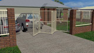 Installing Trackless BiFolding Gates [upl. by Wenona952]