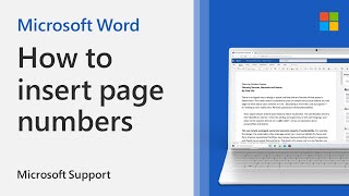 How to insert page numbers in a Word document  Microsoft [upl. by Aronal718]