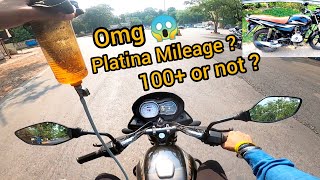 Bajaj Platina Mileage Test  Unbelievable  With Proof [upl. by Oderfigis958]