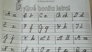 Escritura en letra cursiva del abecedario [upl. by Tabby]