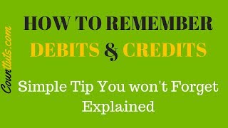 How to easily Remember DEBITS and CREDITS  Simple Tip  Accounting Basics [upl. by Atel]