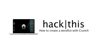 How to Create a Wordlist with Crunch in BackTrack 5 [upl. by Richlad582]