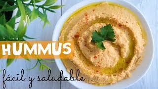 ¡ HUMMUS fácil y saludable [upl. by Ayor379]