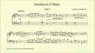 Beethoven Sonatina in G major Anh 5 Moderato [upl. by Deidre]