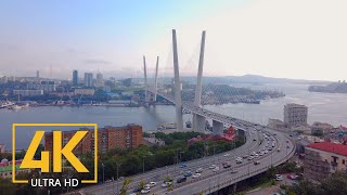 4K Walking Tour with City Sounds  Trip to Vladivostok Russia [upl. by Eiryt]