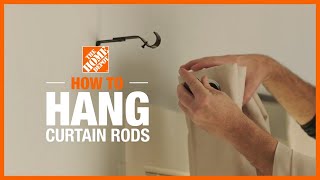 How to Hang Curtain Rods  The Home Depot [upl. by Anived809]