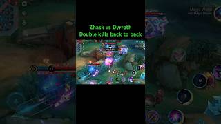 Dyrroth try to kill zhask alone but it backfired him🤣  Double kills mobilelegends mlbb zhask [upl. by Jago]