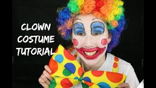 Clown Costume Tutorial  Last Minute Halloween Costume Series [upl. by Aehsila]