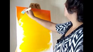 Como Pintar Un Cuadro Con Pintura Acrilica  PAINTING TUTORIAL Acrylic For Beginners [upl. by Reifinnej971]