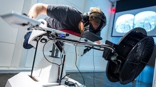 Flying the Birdly Virtual Reality Simulator [upl. by Vedis]