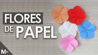 ► Como hacer FLORES PEQUEÑAS DE PAPEL en 5 MINUTOS 🌺 [upl. by Wengert]