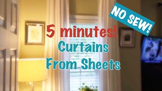 DIY Curtains Out of Sheets [upl. by Bunow711]