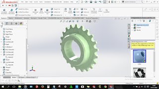 How to design Sprocket in solidworks [upl. by Dodds528]