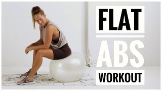 Stability Ball AB WORKOUT  Strong Core  Flat Stomach Exercises [upl. by Nagey]